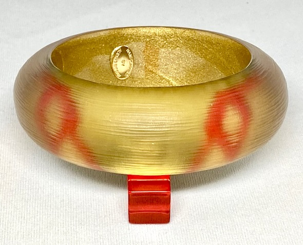 LG179 early Alexis Bittar gold lucite bangle